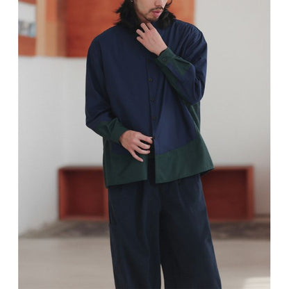 切り替えデザイン 長袖シャツ　M10380