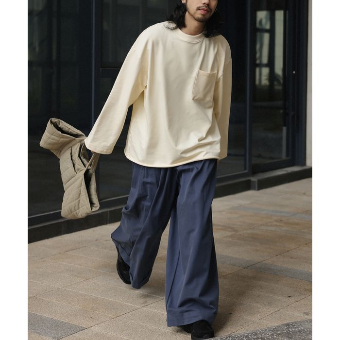 ポケット付 長袖Tシャツ　M10376