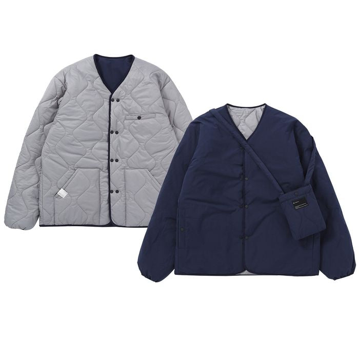 リバーシブル キルティングジャケット ミニショルダーバッグ付　M10626