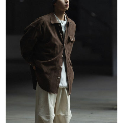 ステッチポケット 長袖シャツ　M10375