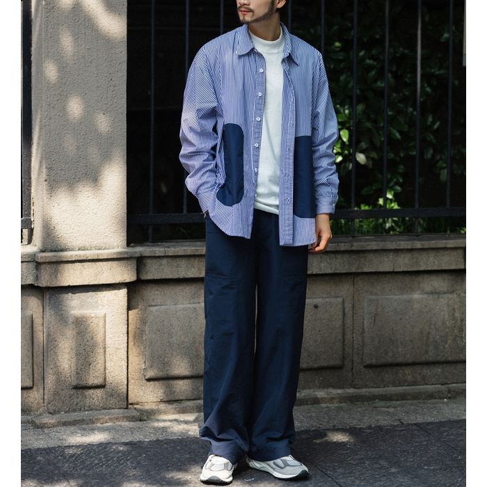 ストライプ柄シャツ　M10368