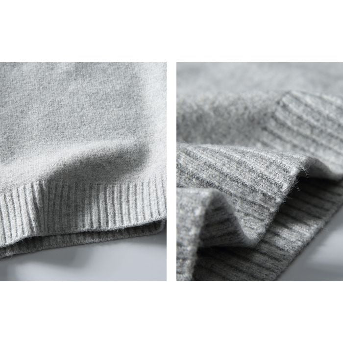 バイカラー クルーネックニット　M10594