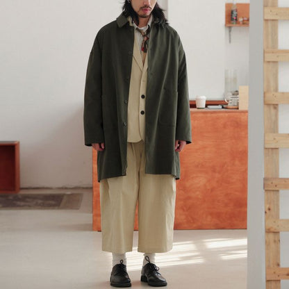 ミディアム丈ステンカラーコート　M10337