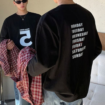 アクセントロゴ 長袖Tシャツ　M10478