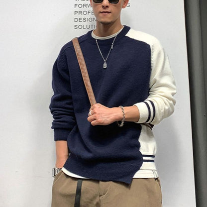 アシンメトリーカラーブロック ニット　M10528