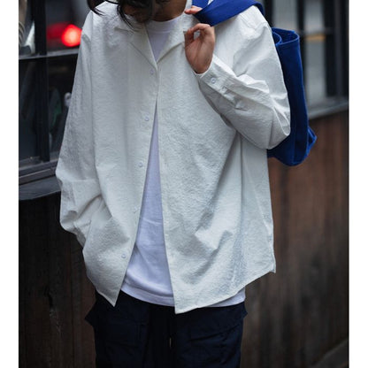 オープンカラー 長袖シャツ　M10371