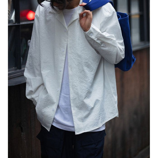 オープンカラー 長袖シャツ　M10371