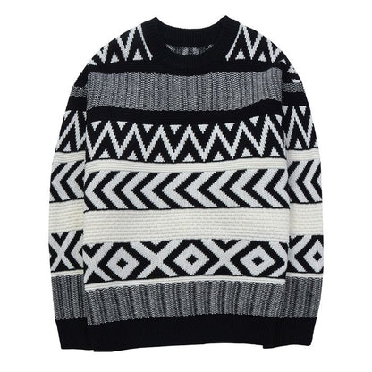 ジオメトリックパターン ニット　M10526