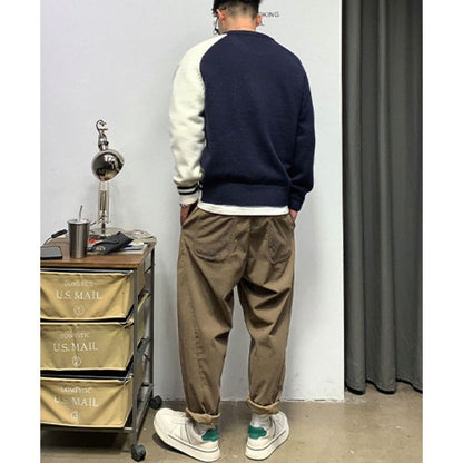 アシンメトリーカラーブロック ニット　M10528