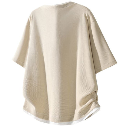 レイヤードデザイン ワッフルTシャツ　M10760