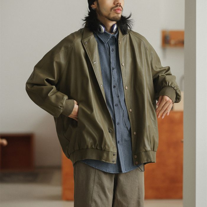 フェイクレザー ブルゾン M10427