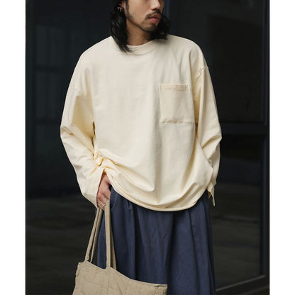 ポケット付 長袖Tシャツ　M10376