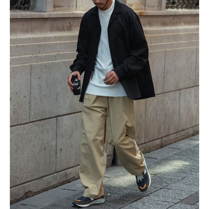 オープンカラー 長袖シャツ　M10371