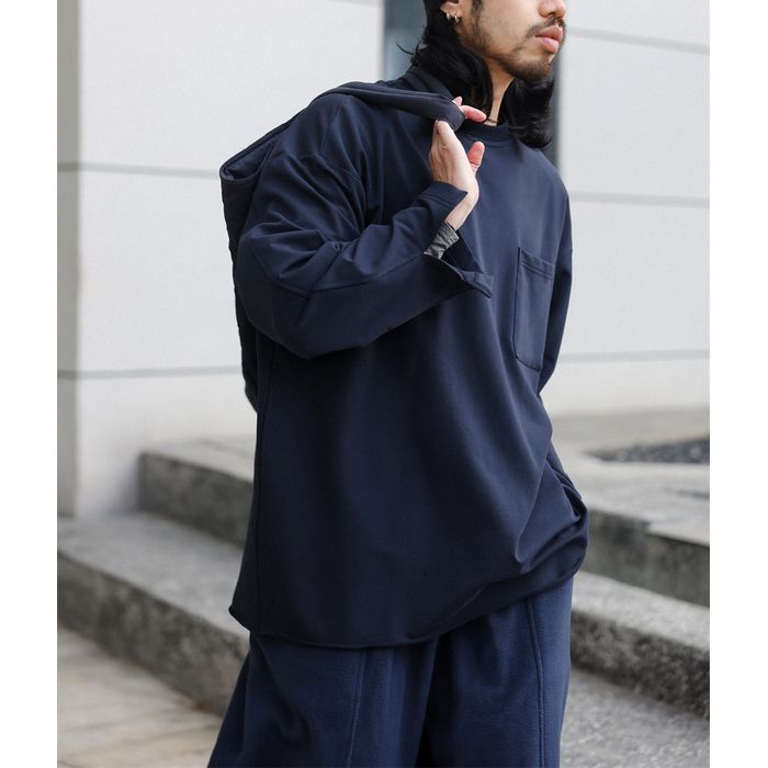 ポケット付 長袖Tシャツ　M10376