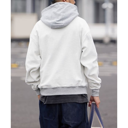 バイカラー プルオーバー フーディ　M10459