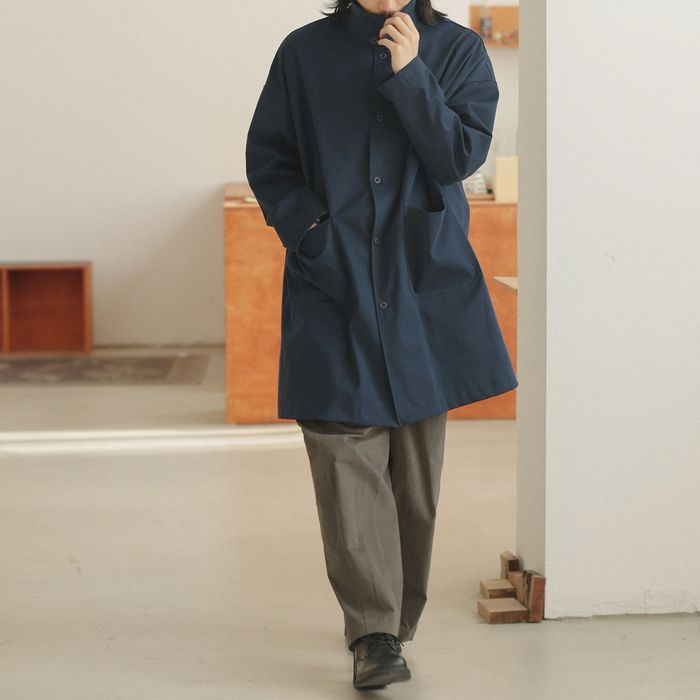 ミディアム丈ステンカラーコート　M10337