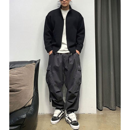 バックロゴ ジップアップカーディガン　M10533