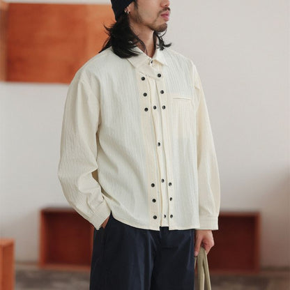 デザインフロントボタン シャツ M10426