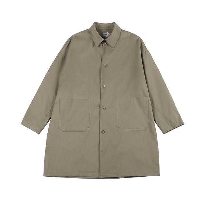 ミディアム丈ステンカラーコート　M10337