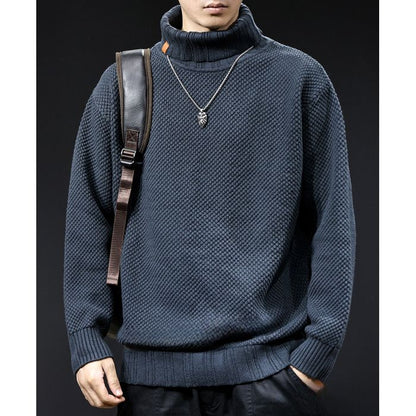 タートルネック ワッフルニット　M10538