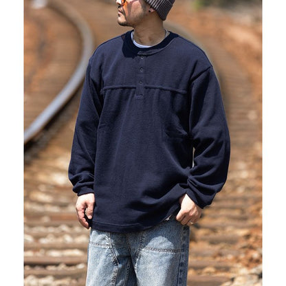 ヘンリーネック 長袖Tシャツ　M10591