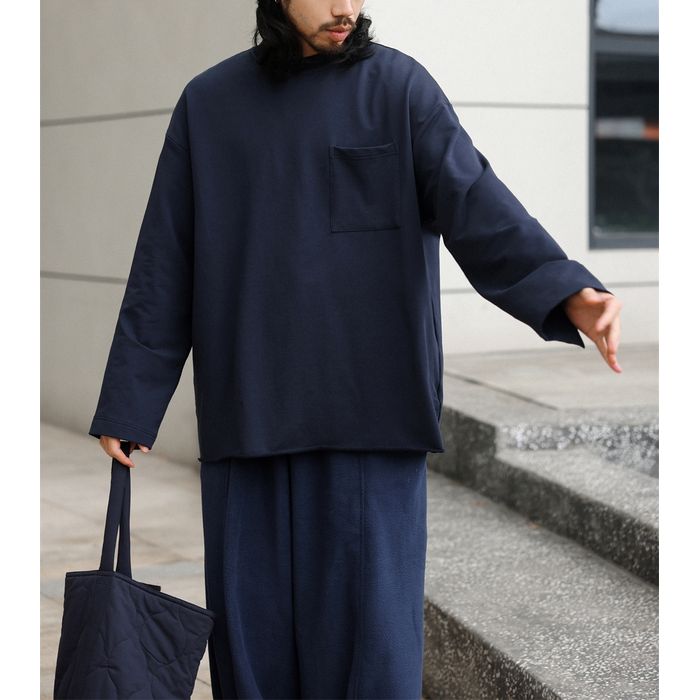 ポケット付 長袖Tシャツ　M10376