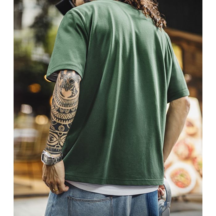 バンダナ柄パッチ Tシャツ　M10793