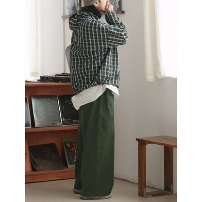 チェック柄 プルオーバー フーディ　M10373