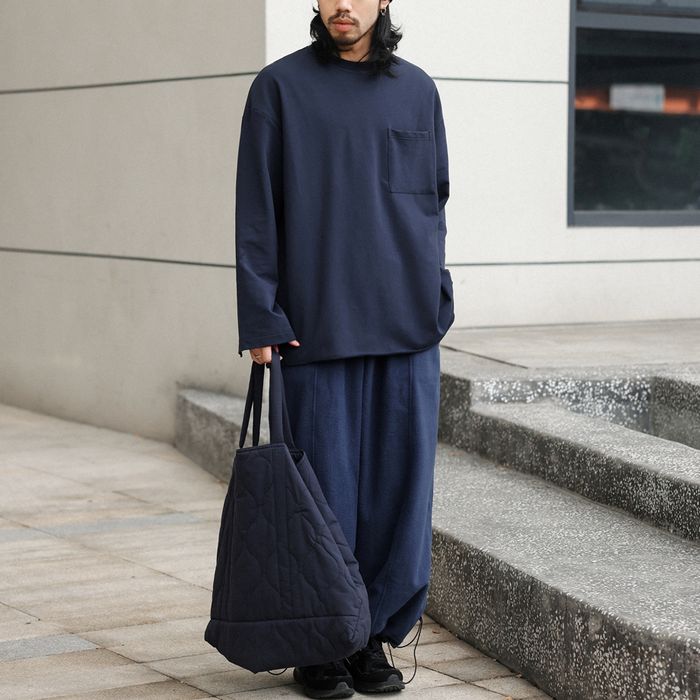 ポケット付 長袖Tシャツ　M10376