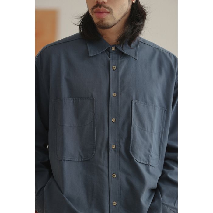 胸ポケット付き 長袖シャツ　M10362