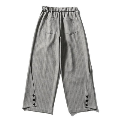 ストライプ柄 タック入りワイドパンツ　M10792
