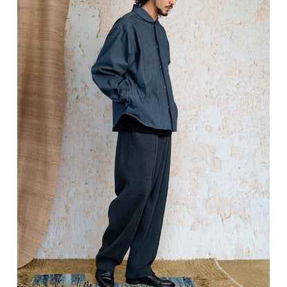 刺繍入りポケット シャツ M10404