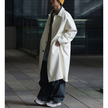 フェイクレザー ロングコート　M10354