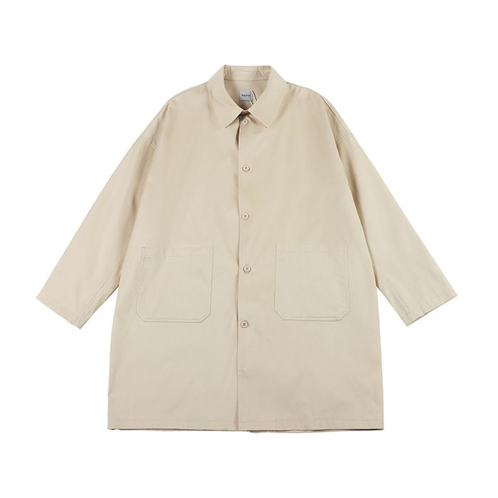 ミディアム丈ステンカラーコート　M10337