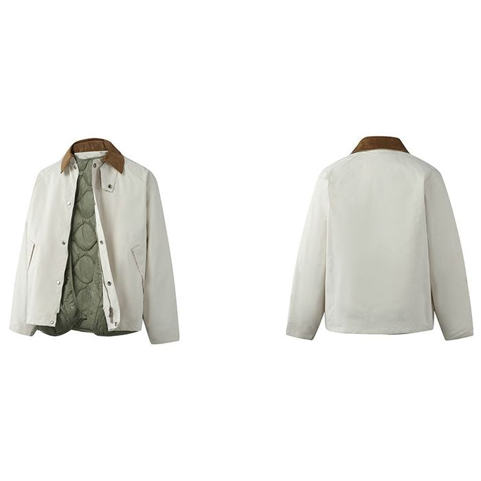 キルティング裏地 コーデュロイ襟 ジャケット　M10621