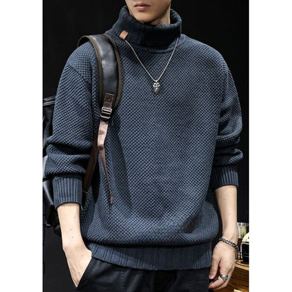 タートルネック ワッフルニット　M10538