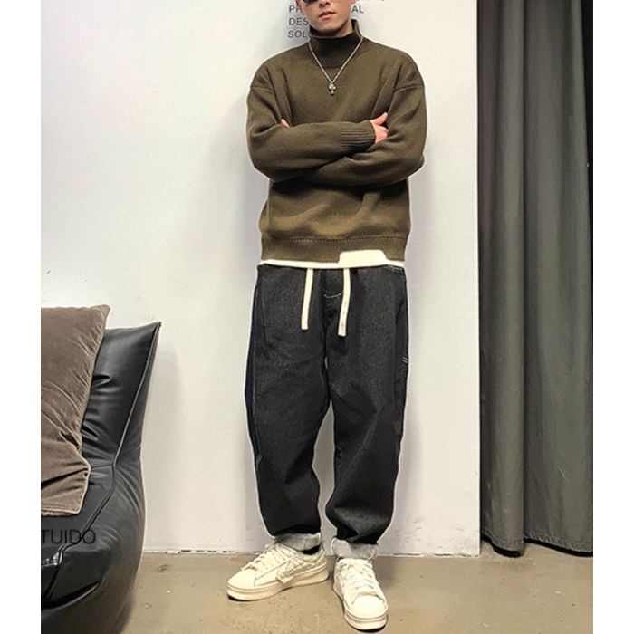 レイヤードデザイン タートルネックニット　M10532