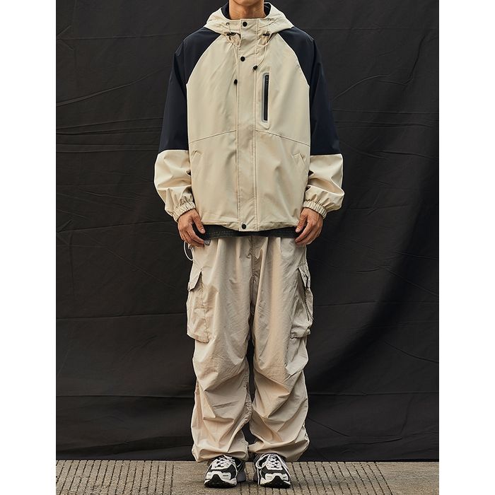 バイカラー フード付きジャケット　M10592