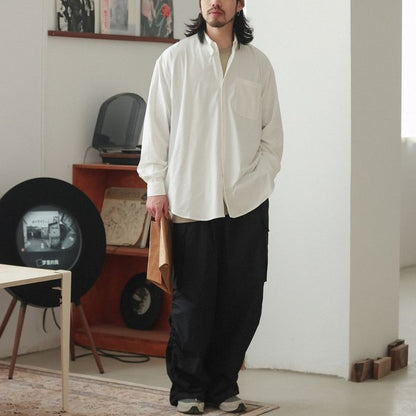 同色ストライプ 長袖シャツ　M10335