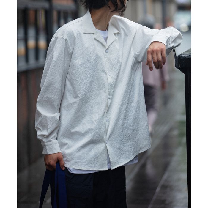 オープンカラー 長袖シャツ　M10371