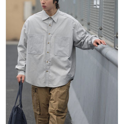 胸ポケット付き 長袖シャツ　M10362
