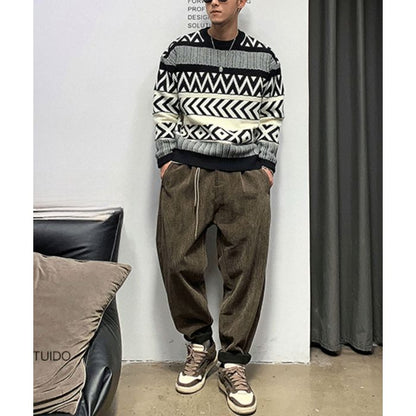 ジオメトリックパターン ニット　M10526