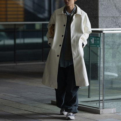 フェイクレザー ロングコート　M10354