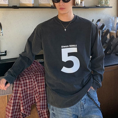 アクセントロゴ 長袖Tシャツ　M10478