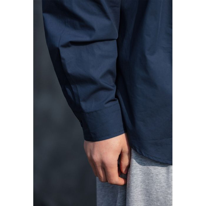 ラウンドネック ノーカラーシャツ　M10369