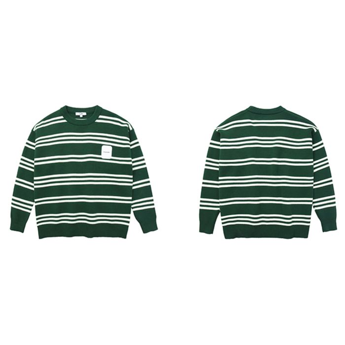 ロゴラベル ボーダーニット　M10521