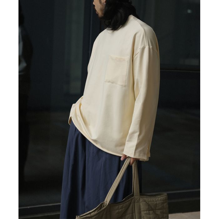 ポケット付 長袖Tシャツ　M10376