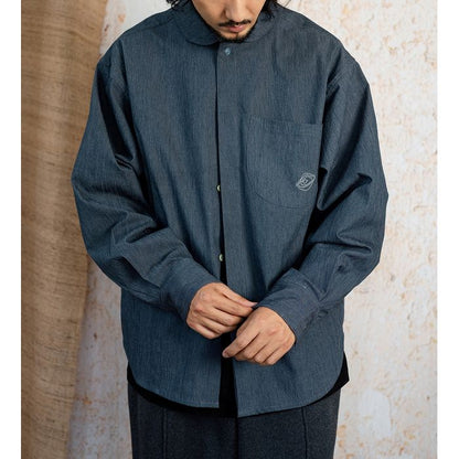 刺繍入りポケット シャツ M10404