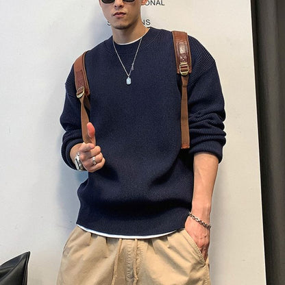 ドロップショルダー クルーネックニット　M10539