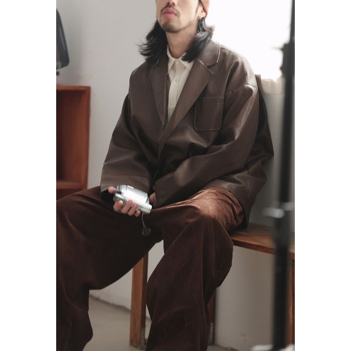 フェイクレザー ジャケット M10385